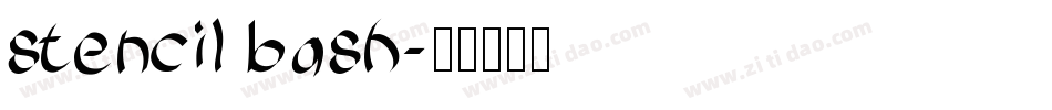 stencil bash字体转换